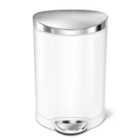 Simplehuman 6L Semi-round Bin, White