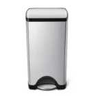 Simplehuman 30L Rect. Bin, Brushed