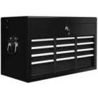 HOMCOM Lockable Metal Tool Chest w/ 6 Drawer - Black