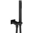 Hadleigh Shower Wall Outlet & Holder, Hose & Handset Accessories Kit - Matt Black