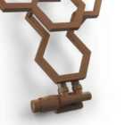 Terma Accessory Valves Terma (vario) Twins, Angled, 50mm Integrated TRVs Set Left Sided, w/ Pipe Masking, Bright Copper