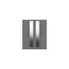 One Call Furniture Biarritz 4 Door Wardrobe With Two Mirrors Ready Assembled Gloss Dust Grey