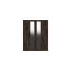 One Call Furniture Marseille 4 Door Wardrobe Ready Assembled Dark Oak
