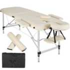 Tectake Massage Table w/ 2 Zones - Cream