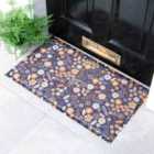 Artsy Doormats Purple Flower Pattern Doormat (70 X 40Cm)