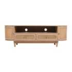 IH Design Zinia Cane Mango Wood 2 Drawers And 2 Door Tv Cabinet