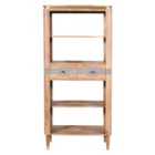 IH Design Cotati Acacia Wood 2 Drawers Open Bookcase
