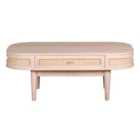 IH Design Zinia Cane Mango Wood 1 Drawer Coffee Table