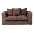 Luxury Life Dylan Jumbo Cord 2 Seater Fabric Sofa In Chocolate
