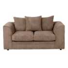 Luxury Life Dylan Jumbo Cord 2 Seater Fabric Sofa In Coffee