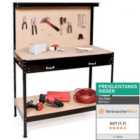 Tectake Workbench w/ Pegboard And Drawer 60cm