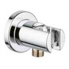 Grohe Relexa Plus Outlet Elbow, Chrome w/ Wall Shower Holder