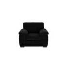 Luxury Life Amalfi Jumbo Cord Fabric Armchair In Black
