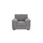 Amalfi Jumbo Cord Fabric Armchair In Grey
