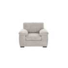 Luxury Life Amalfi Jumbo Cord Fabric Armchair In Cream