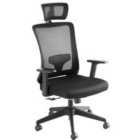 Tectake Office Chair Phoebe - Ergonomic Shape w/ Lumbar Support And Adjustable Headrest