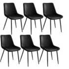 Tectake Velvet Accent Chair Monroe, Set Of 6