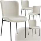 Tectake Dining Chair Tessa - Ergonomic Shape w/ High Backrest