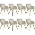 Tectake Accent Chair Marilyn w/ Armrests, Set Of 8