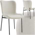 Tectake Dining Chair Tessa - Padded Upholstery, Ergonomic, High Backrest