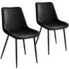 Tectake Velvet Accent Chair Monroe, Set Of 2