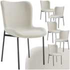 Tectake Dining Chair Tessa - Ergonomic Shape w/ High Backrest