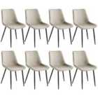 Tectake Velvet Accent Chair Monroe - Set Of 8 Chairs