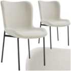Tectake Dining Chair Tessa - Ergonomic Shape w/ High Backrest