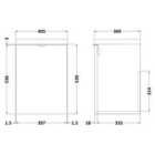 Hudson Reed Fusion 400Mm Vanity Unit & Basin - Black Woodgrain