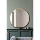Mirroroutlet Circulus - Gold Framed Flat Bottom Circular Wall Mirror - Perfect For The Mantle! 50" X 47" (126Cm X 120Cm)
