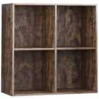 Vida Designs Durham 2X2 Cube Storage Unit, Dark Wood