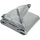 Tectake Tarpaulin Grey - Protective Cover For Garden Furniture And More