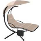 Tectake Hanging Chair Elaria - Large Sun Canopy w/ Uv-protection, Sturdy
