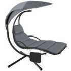 Tectake Hanging Chair Elaria - Large Sun Canopy w/ Uv-protection, Sturdy