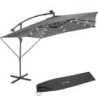 Tectake Sunshade Sunna Led-solar w/ Crank 2.5 x 2.5m