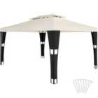 Tectake Gazebo Mona 3x4m Rattan