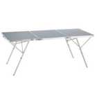 Tectake Folding Table Jumbo - Foldable, Aluminium Frame And Mdf Boards