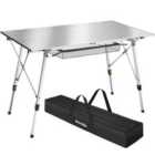 Tectake Camping Table Bastian - Height Adjustable & Folding