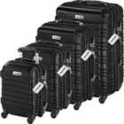 Tectake Suitcase Set Mila - 4 Hard-shell Cases Made Of Robust Abs Plastic Including Luggage Scales And Tags