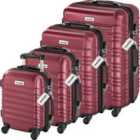 Tectake Suitcase Set Mila - 4 Hard-shell Cases Made Of Robust Abs Plastic Including Luggage Scales And Tags