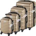 Tectake Suitcase Set Mila - 4 Hard-shell Cases Made Of Robust Abs Plastic Including Luggage Scales And Tags