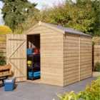Rowlinson 8x6 Shiplap Apex Shed Single Door