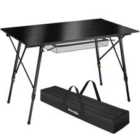 Tectake Camping Table Bastian - Height Adjustable & Folding