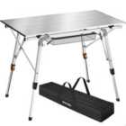 Tectake Camping Table Tina - Foldable, Height-adjustable