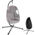 Tectake Hanging Egg Chair Anika - w/ Frame And Extra Thick Seat Cushion