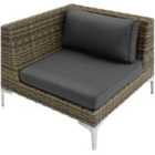 Tectake Rattan Garden Furniture Villanova, Right Corner Chair