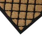 Jvl Comfort Rubber Backed Coir Tuffscrape Scraper Doormat, 40X60Cm, Diamond Grid
