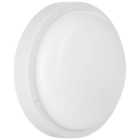 Eglo IP54 Basic Boschetto-e Round Plastic Exterior Wall Light - White