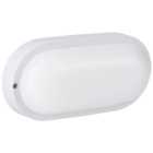 Eglo IP54 Basic Boschetto-e Oval Plastic Exterior Wall Light - White