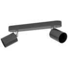 Eglo Basic Reciso-e Steel 2-Light Spotlight - Black
